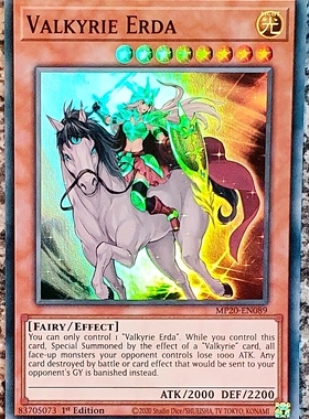 游戏王 美英一刷 MP20-EN089  SR  女武神 埃尔达  I7A