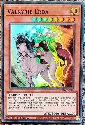 游戏王 美英一刷 MP20-EN089  SR  女武神 埃尔达  I7A