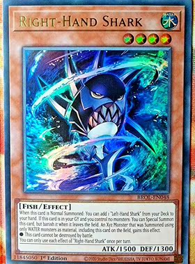 游戏王 美英一刷 BROL-EN048 UR 右手鲨 T3A
