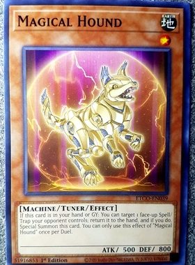 游戏王 美英一刷 ETCO-EN039 N 魔力猎犬  K5A