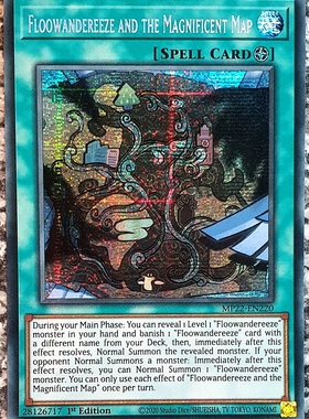 游戏王 美英一刷MP22-EN220 SER 随风旅鸟与谜之地图  J3A Qi