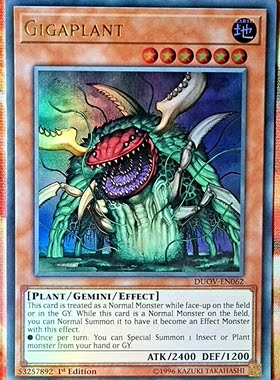 游戏王 美英一刷 duov-en062  UR  巨型植物 G6B FP2