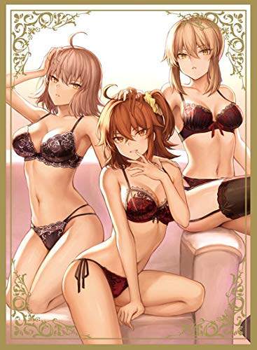 动漫妹套 FATE FGO 咕哒子 黑SABER 贞德 内衣 C95 卡套 牌套 EW1