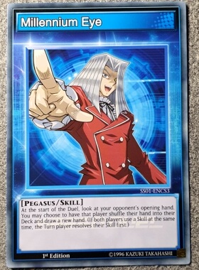 游戏王 美英一刷 SS01-ENCS3 N 千年眼 帕伽索斯/技能 L1B SS2