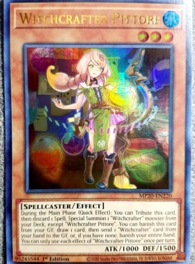 游戏王 美英一刷 MP20-EN220 UR 魔女术工匠·绘画女巫 B5B