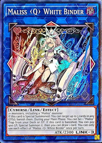 游戏王美英一刷CRBR-EN019 SR 魔丽丝王后白棋捆绑MN