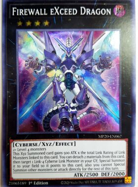 游戏王 美英一刷 MP20-EN067 SR 防火超越龙 IB1 MS3