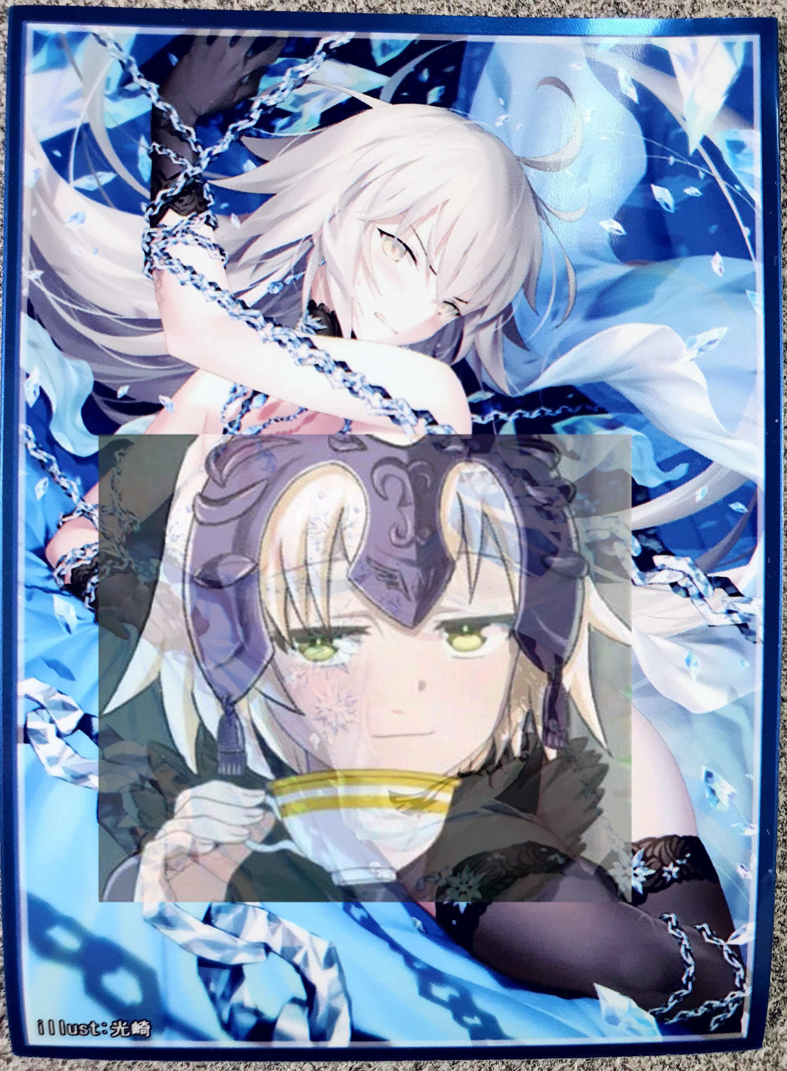 游戏王动漫妹套fate fgo 黑贞德 蛋白糖霜 光崎 限定 卡套牌套fv3