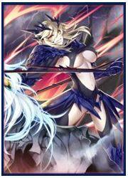 动漫妹套 FATE FGO SABER LANCER 黑枪呆 会场限定卡套牌套4C2