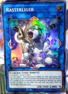 游戏王美英一刷  FIGA-EN047  SR 光栅狮虎 B7A