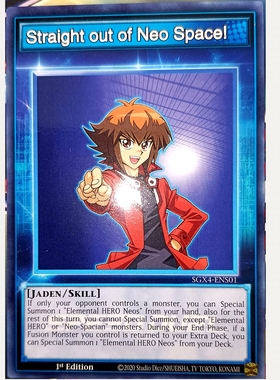 游戏王美英一刷SGX4-ENS01 N Straight out of Neo Spacel AU代币