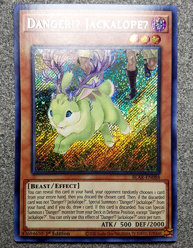 游戏王 美英一刷   BLAR-EN088 SCR 未界域的鹿角兔  J9A