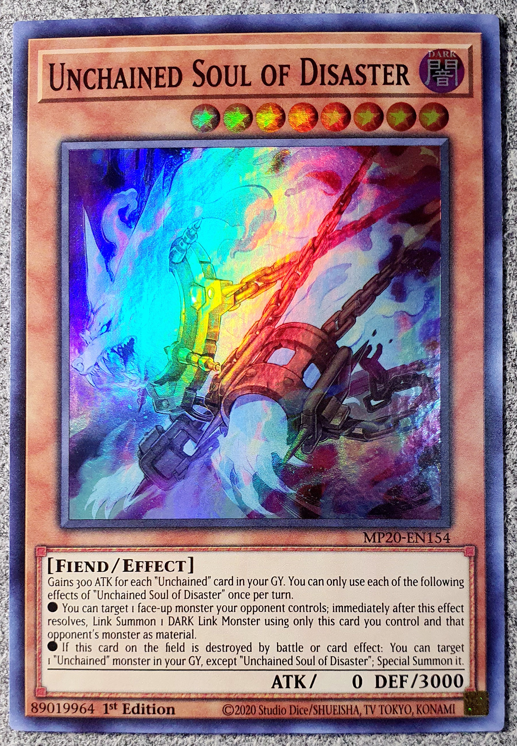 游戏王 美英一刷 MP20-EN154  SR 破械神的祸灵 LS1 N5AB