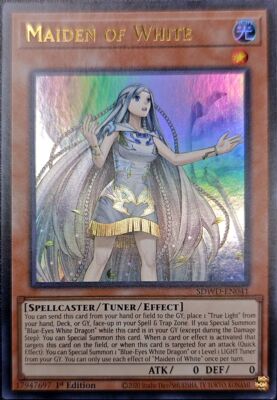 游戏王美英一刷 SDWD-EN041 UR  白色少女 JO