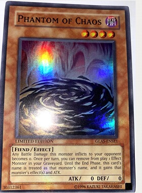 游戏王美英限刷GLAS-ENSE1 SR 混沌幻影 魅影 3M2