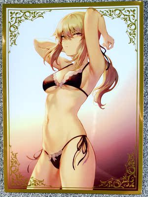 游戏王动漫妹套 FATE FGO 黑 SABER  会场限定 卡套 牌套 EF1