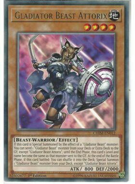 游戏王 美英一刷 CHIM-EN012  N 剑斗兽 女斗 ID1