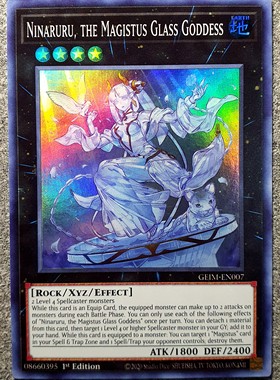 游戏王 美英一刷 GEIM-EN007 SR  结晶之女神 宁阿鲁鲁 Y1B GV3