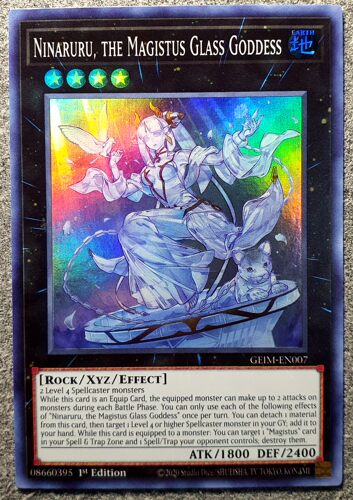 游戏王 美英一刷 GEIM-EN007 SR  结晶之女神 宁阿鲁鲁 Y1B GV3