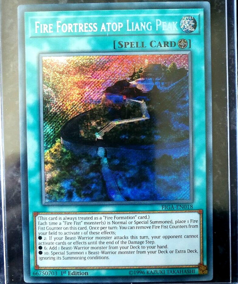 游戏王美英1刷FIGA-EN018SCR炎之要塞 梁山泊 炎杰的梁山阁CM2ip2