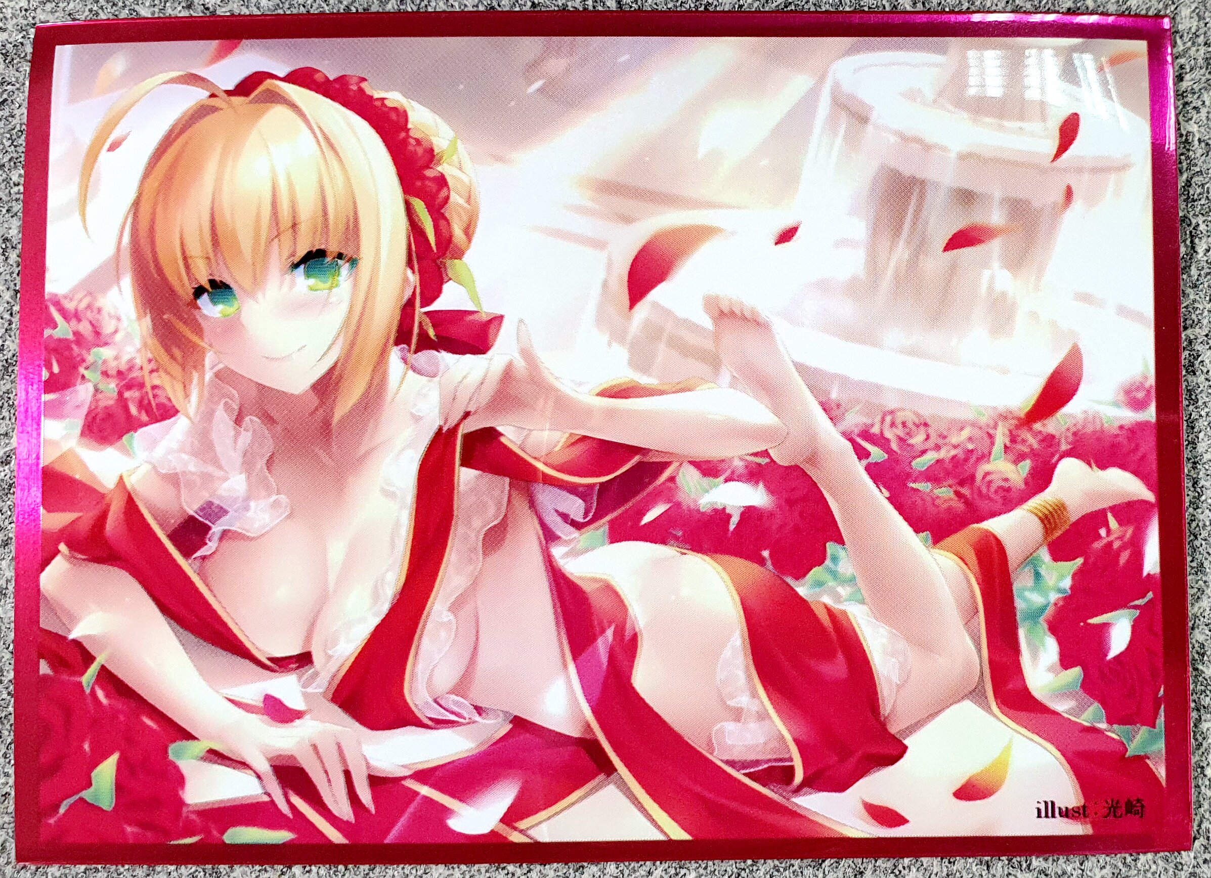 游戏王动漫妹套  fate fgo  尼禄 红saber 会场限定 卡套 牌套 id