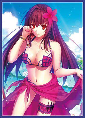 游戏王动漫妹套fate fgo 斯卡哈 师匠 水着 会场限定卡套牌套 9dl