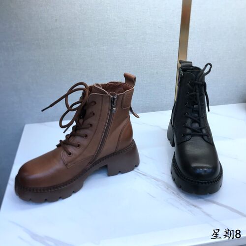百搭厚底机车靴欧洲站欧洲站百搭