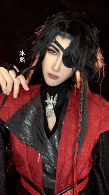 taobao agent [Big and again] Gufeng Hanfu COS COS Tiandiguan Flower City Blessing Men's Wigmark Hook Hook Roll Bangs Bangs Top Hand