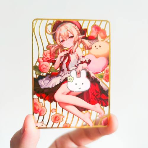 原神 同人周边 可莉 纳西妲 少女金属卡 可爱谷子 创意小礼品