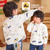 衬衣小童儿童秋装 秋季 长袖 男宝宝春秋款 小童帅气外套 男童纯棉衬衫