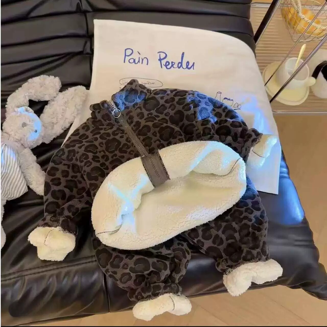 【加绒套装】中大童男童女童儿童冬季立领拉链豹纹加绒保暖套装,童装/婴儿装/亲子装,套装,淘宝优惠券,粉丝福利购,淘宝优惠卷