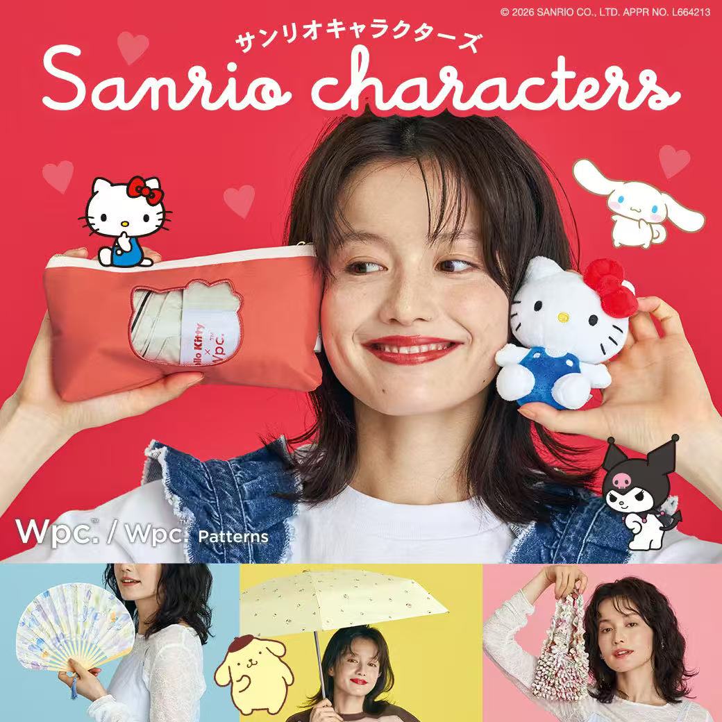 日本WPC联名Sanrio黑胶伞图片