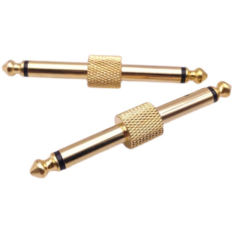 6.35音频双头对接插头 单声道双向话筒麦克风 6.5插头音频公