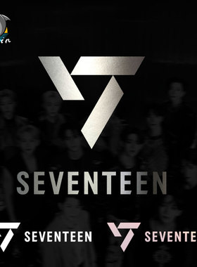 svt克拉seventeen应援logo反光车贴电动摩托车身后窗玻璃装饰贴纸