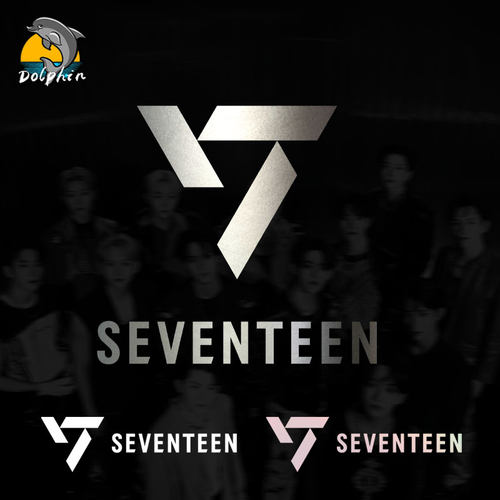 svt克拉seventeen应援logo反光车贴电动摩托车身后窗玻璃装饰贴纸