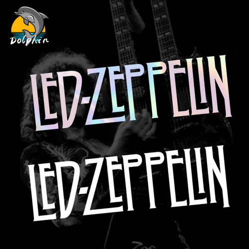齐柏林飞艇LedZeppelin硬摇滚反光车贴电动摩托车身后窗玻璃装饰