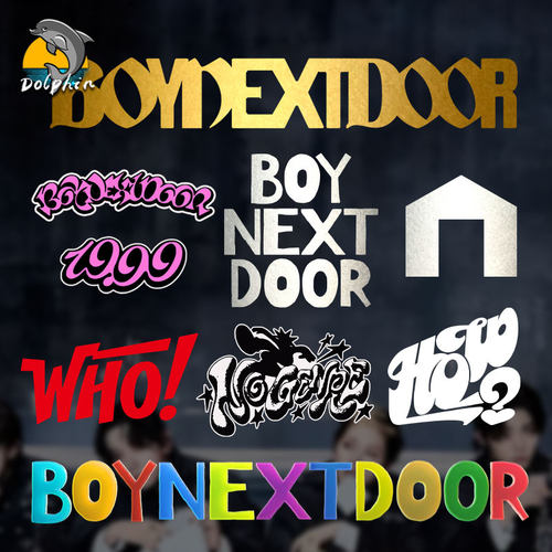 男团boynextdoor门童logo反光车贴电动摩托车身后窗玻璃装饰贴纸