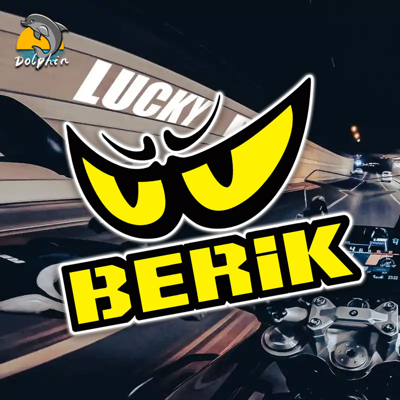 berik大眼标志骑行服赛车服反光车贴电动摩托车身后窗玻璃装饰贴