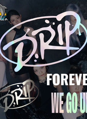 babymonster宝怪专辑drip反光车贴电动摩托车身后窗玻璃装饰贴纸