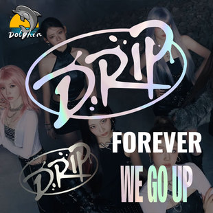 babymonster宝怪专辑drip反光车贴电动摩托车身后窗玻璃装饰贴纸