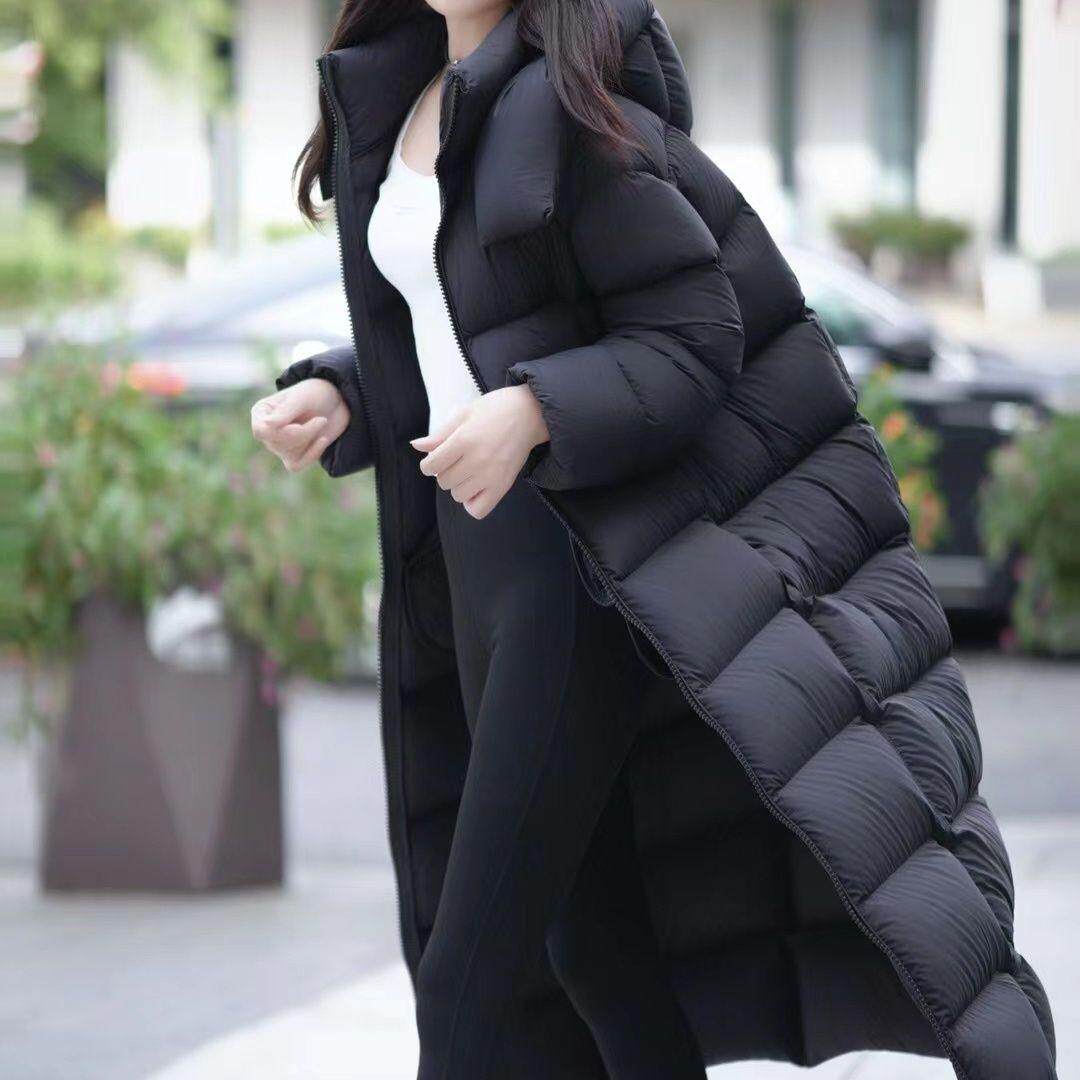 981p3长款羽绒服女过膝东北羽绒服