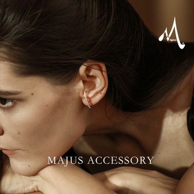 弧形耳钉S925纯银耳钉