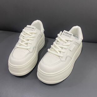 断码捡漏~增高厚底女士低帮小白鞋真皮轻便休闲板鞋松糕单鞋