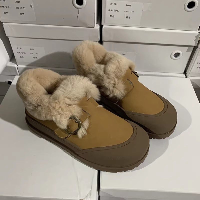 断码清仓捡漏~冬季外穿百搭加绒保暖软底豆豆防滑时尚低帮雪地靴,女鞋,时尚雪地靴,淘宝优惠券,粉丝福利购,淘宝优惠卷