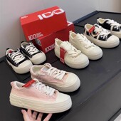 清仓捡漏 松糕厚底增高帆布鞋 女春夏百搭休闲小白鞋 断码 运动板鞋