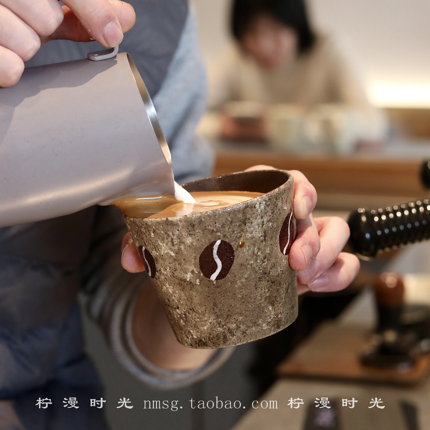 景德镇脏脏手作复古手绘咖啡豆猪口杯紫砂杯咖啡拿铁杯茶杯小众,餐饮具,咖啡杯,淘宝优惠券,粉丝福利购,淘宝优惠卷