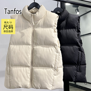 H010619F原木巨399男女款立领宽松无袖加厚保暖棉服马甲识体店
