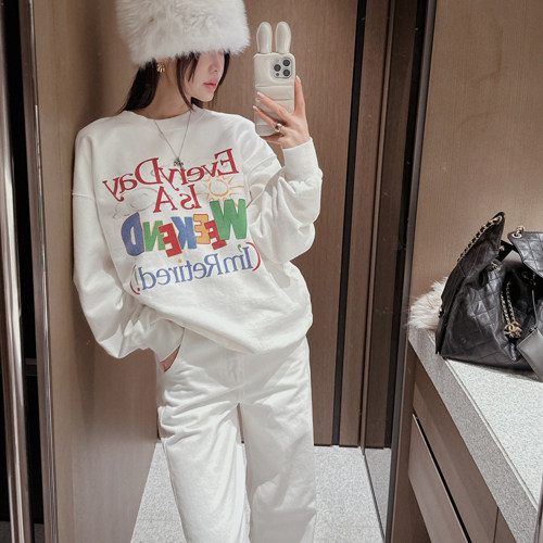 Partysu 韩国进口 官网直邮 冬季 Kitsch  棉质拉绒长袖卫衣