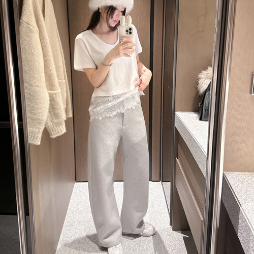 Partysu 韩国进口 官网直邮 冬季 Finder 拉绒弯刀休闲裤