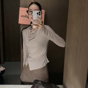 2025秋 官网直邮 Tone 时尚 Partysu 纽扣针织开衫 韩国进口